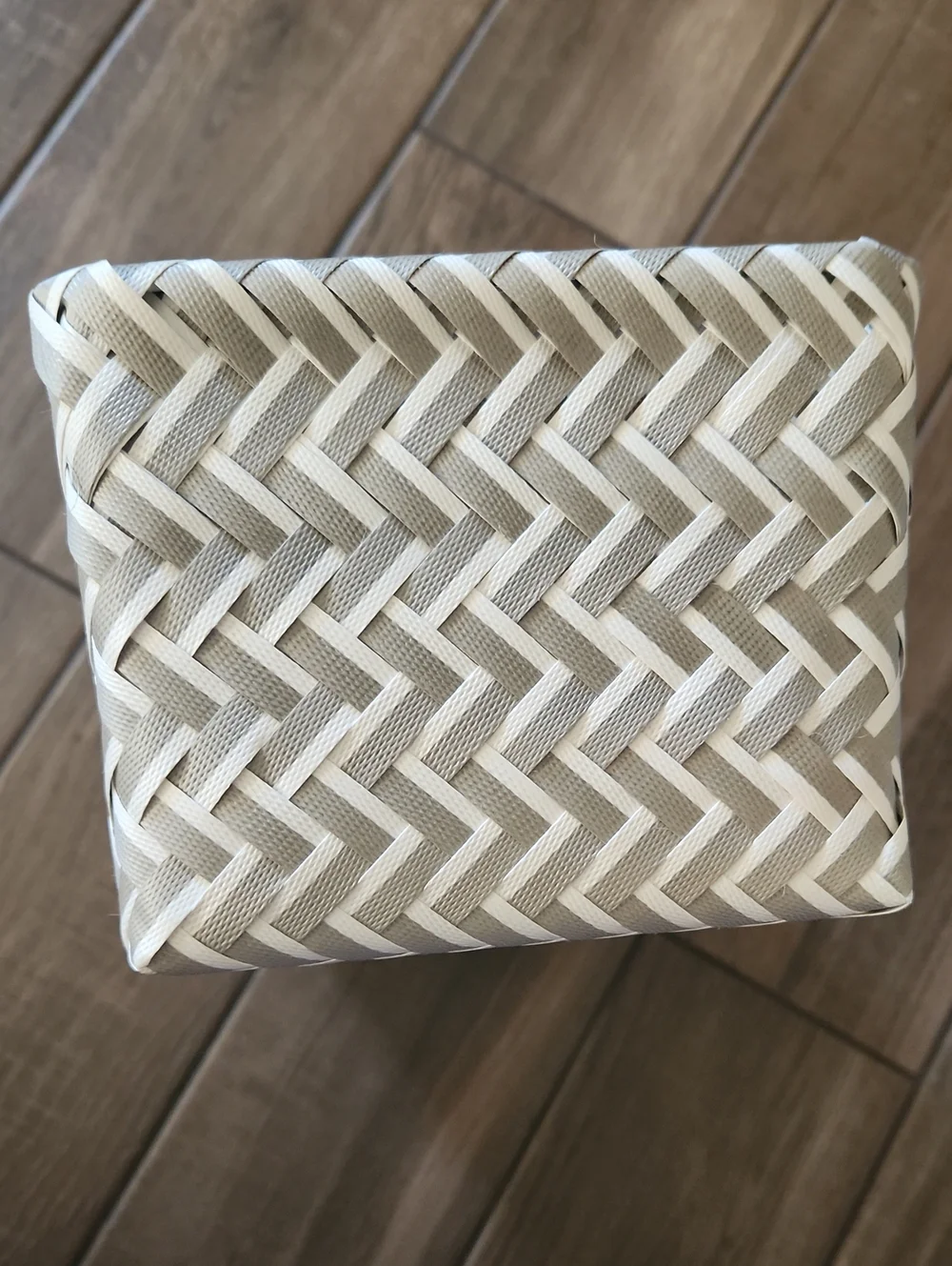 Neutral Gray & White Woven Desk Organizer - Brand Unknown